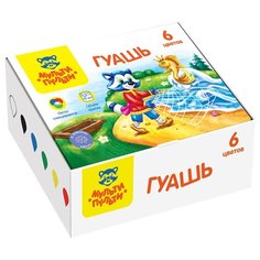 Мульти-Пульти Гуашь Енот в сказке ГК_42057, 6 цв., ассорти
