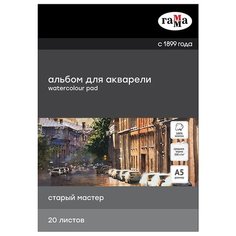 Альбом для акварели ГАММА Старый Мастер 14,8 х 21 см (А5), 300 г/м², 20 л белый Gamma