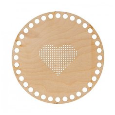 Заготовки для декорирования "Mr. Carving" ВД-905 Панно с перфорацией "Сердце" фанера d 15 см для выш