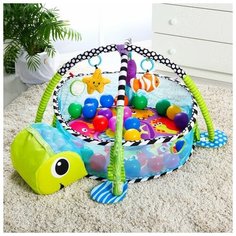 Развивающий коврик 3 в 1 "Черепаха", с шариками Крошка Я