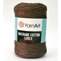 Пряжа YarnArt Macrame cotton lurex кофе-медный (736), 75%хлопок/13%полиэстер/12%металлик, 205м, 250г, 1шт