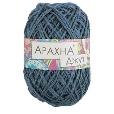 Пряжа ARACHNA "JUTE" 100% джут 5 шт.х100г 90м №010 морская волна