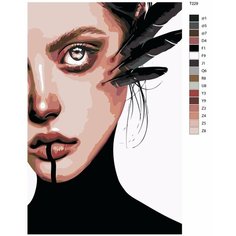Картина по номерам Т229 "Черный лебедь", 50х70 см Brushes Paints