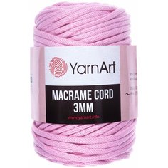 Пряжа YarnArt Macrame cord 3mm розовый (762), 60%хлопок/40%полиэстер/вискоза, 85м, 250г, 1шт