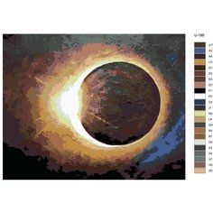 Картина по номерам U-188 "Луна. Солнечное затмение" 70x90 см Brushes Paints