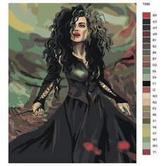Картина по номерам T888 "Гарри Поттер. Беллатриса Лестрейндж" 80x100 Brushes Paints