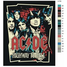 Картина по номерам X-708 "Рок-группа AC/DC" 80x100 Brushes Paints