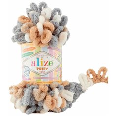 Пряжа Alize Puffy Color 100г 9м (100% микрополиэстер)(6395 секционный)