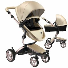 Детская коляска трансформер Mima Xari 2в1 Champagne/Black на шасси Rose Gold