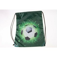 Мешок для обуви 42х32см, с рисунком "Футбольный мяч", цвет зеленый БАЛ