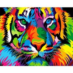 Картина по номерам Радужный тигр 40х50 см Hobby Home