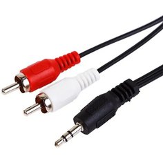 Шнур Джек 3.5мм - 2RCA (тюльпан) штекера 1,5 м (nikel plastik) APH-095-1,5 G Star