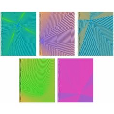 Тетрадь общая А5 96л, клетка, греб, обл. карт, Geometry,5диз, ТСЛ967711 Канц Эксмо