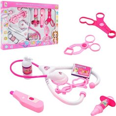 Игровой набор Доктор (8 предметов) бело-розовый Sets Кубикрум
