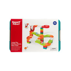 Развивающий конструктор для малышей в виде трека SMART POCKET Гоночный шар 73 эл., с 18 месяцев, с крупными блоками