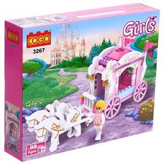 Конструктор "Девчонки: королевская карета", 98 деталей Cogo