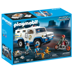 Конструктор Playmobil City Action 9371 Полицейская машина для перевозки денег, 66 дет.