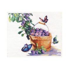 PANNA Набор для вышивания Сливы с бабочками 28 x 24.5 см (Н-1200)
