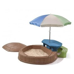 Песочница-бассейн Step2 со столиком 843700, 177.8х144.8 см, коричневый