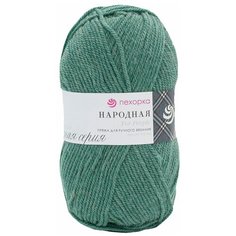 Пряжа для вязания Пехорка Народная, 100г, 220м (30%шерсть, 70%акрил высокообъемный) (117-Киви), 5 мотков