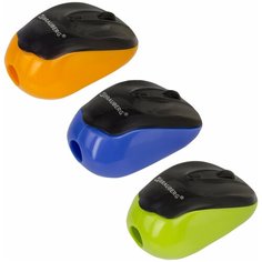 Точилка BRAUBERG "Click", с контейнером, пластиковая, корпус ассорти, 228445