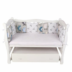 Amarobaby Бортик в кровать Абстракция (12 предметов)) черный
