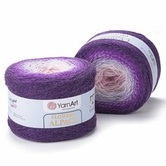 Пряжа YARNART Flowers Alpaca YarArt, цикломен - 427, 20% альпака, 80% акрил, 2 мотка, 250 г, 940 м.