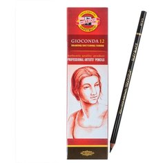 Карандаш художественный чернографитный 4.2 мм, Koh-I-Noor GIOCONDA 8815 HB, чёрный, L=175 мм (12 шт)