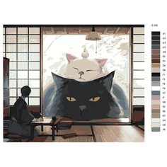Картина по номерам Z305 " Спящие Коты" 80x100 Brushes Paints