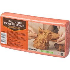 Пластилин скульптурный, терракотовый,500гр, ПЛС-02 Глобус