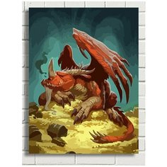 Картина по номерам игра Warcraft WOW World of Warcraft - 6744 В 30x40