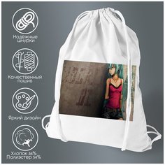 Сумка для обуви CoolPodarok Аниме Хатсуне Мику Девушка Серый фон