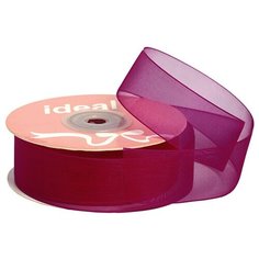 Лента капрон (органза) IDEAL шир.25мм цв.1025 фиолетовая фуксия уп.27,4 м