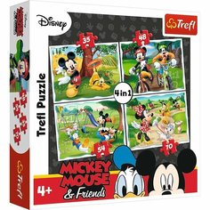 Trefl Пазл Прекрасный день Микки Мауса 4 в1 35;48;54;70 деталей 34604 с 4 лет