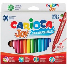 Фломастеры Carioca "Joy", 30цв, 36шт, смываемые, картон, европодвес