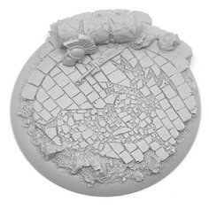 Подставка для миниатюр (Вархаммер, Warhammer и пр.) круглая "Halodyne Bases", 50 мм, непокрашенная, 1 шт. Micro Art Studio