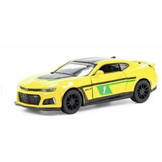 Машинка металлическая Kinsmart 1:38 «2017 Chevrolet Camaro ZL1 (Livery Edition)» KT5399DF инерционная / Желтый