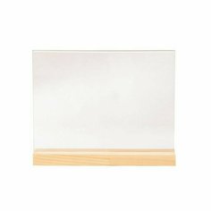 Подставка настольная ATTACHE ECONOMY Attache для рекламных материалов А5 двусторонняя горизонтальная на деревянной подставке