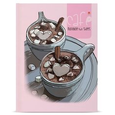 Блокнот Альт А6 (110 х 145 мм.) "Кофемания. Горячий шоколад" 160л. Арт. 3-160-002/28