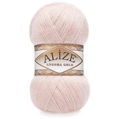 Пряжа Alize Angora Gold -2 шт, жемчужно-розовый (271), 550м/100г, 20% шерсть, 80% акрил /ализе ангора голд/