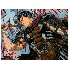 Картина по номерам на холсте аниме берсерк (Гатс) - 8923 Г 30x40
