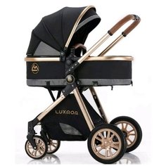 Детская коляска-трансформер 2 в 1 Luxmom V9, черный