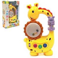 Погремушка детская, для малыша, Музыкальный жирафик, 2 режима, коричнево- фиолетовый, размер - 10,5 х 4,5 х 19 см. Ярик
