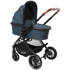 Универсальная коляска Labala Born 2 в 1, jean blue, цвет шасси: черный