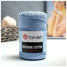 Пряжа "Macrame Cotton" 20% полиэстер, 80% хлопок 225м/250гр (760 голубой)/в упаковке: 1 Yarn Art
