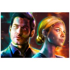 Картина по номерам на холсте Сериал Люцифер 5327