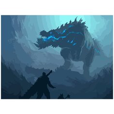 Картина по номерам на холсте Игра Monster Hunter World 5450 40x30