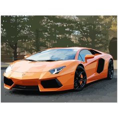 Картина по номерам на холсте Машина спорткар спортивный автомобиль - 303