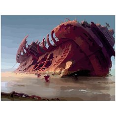 Картина по номерам на холсте fallout пейзаж апокалипсиса выживший - 2470