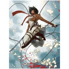 Картина по номерам на холсте Аниме Атака титанов - 1840 30X40